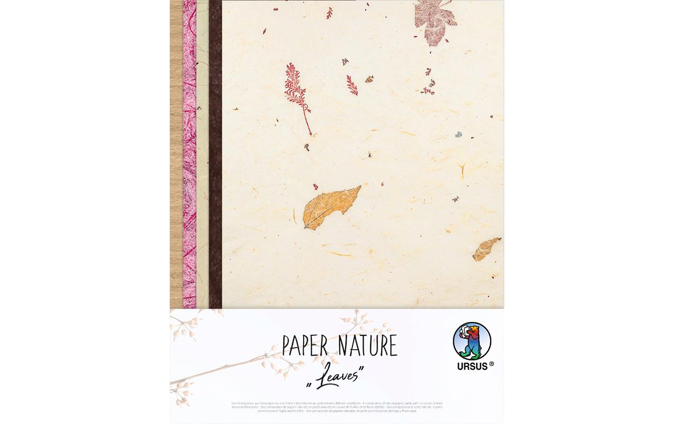 Ursus Bastelpapier Natur Leaves diverse Papiere