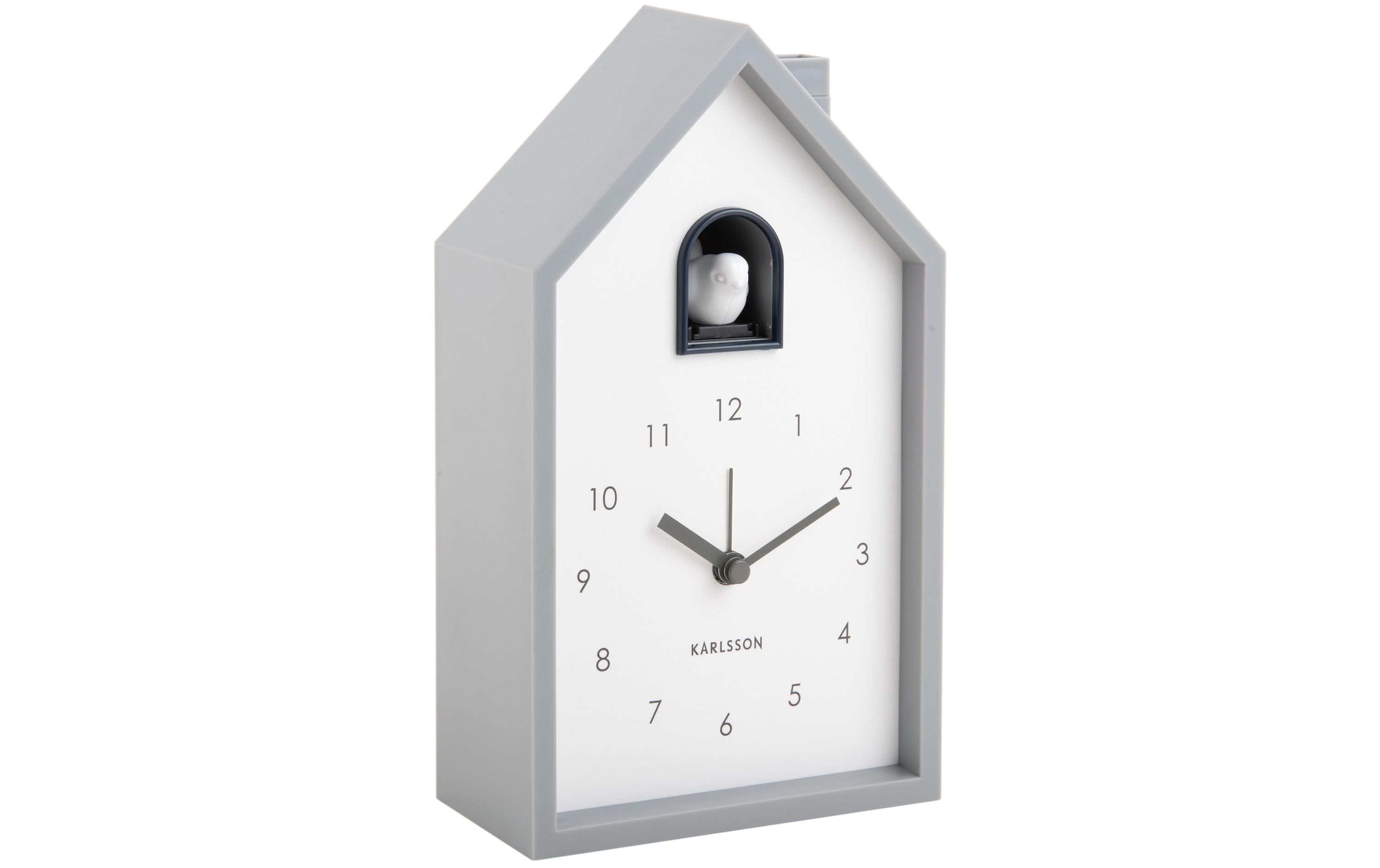 KARLSSON Wecker Kuckuck Exkl. 3 x AAA Batterien, Mouse grey