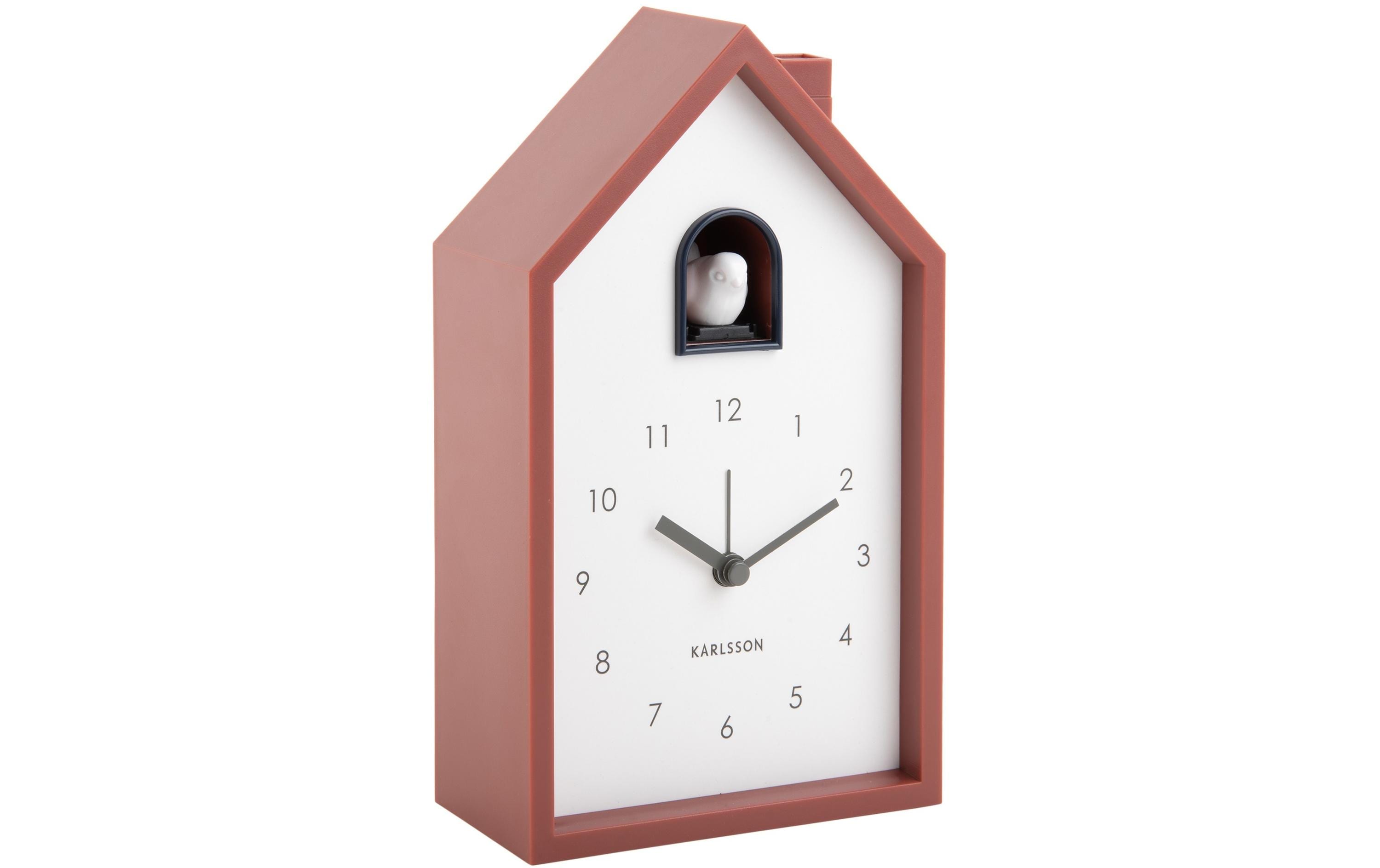 KARLSSON Wecker Kuckuck Exkl. 3 x AAA Batterien, Red ochre