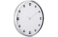 KARLSSON Wanduhr Shiny Dots Exkl. 1 x AA Batterie, White/Silver