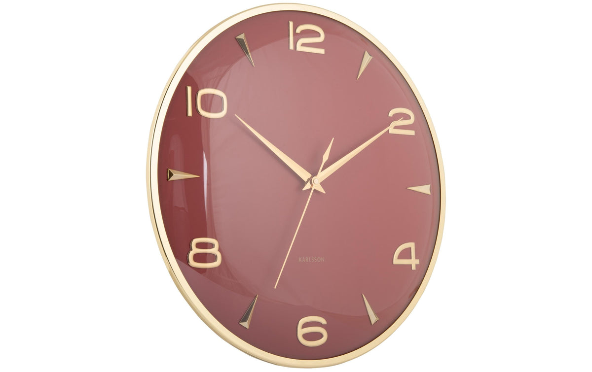 KARLSSON Wanduhr Sienna Glow Exkl. 1 x AA Batterie, Red ochre
