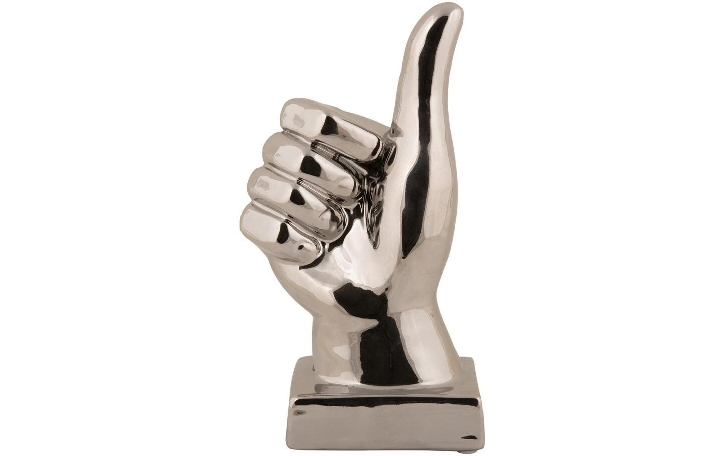 present time Dekofigur Statue Okay Keramik, Silber