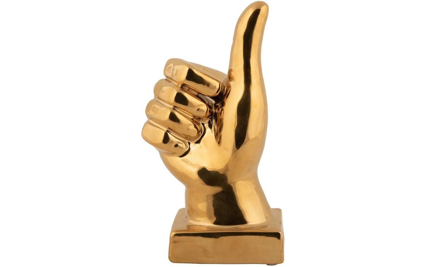 present time Dekofigur Statue Okay Keramik, Gold