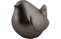 present time Dekofigur Fat Bird Polyresin, Metallic dark grey