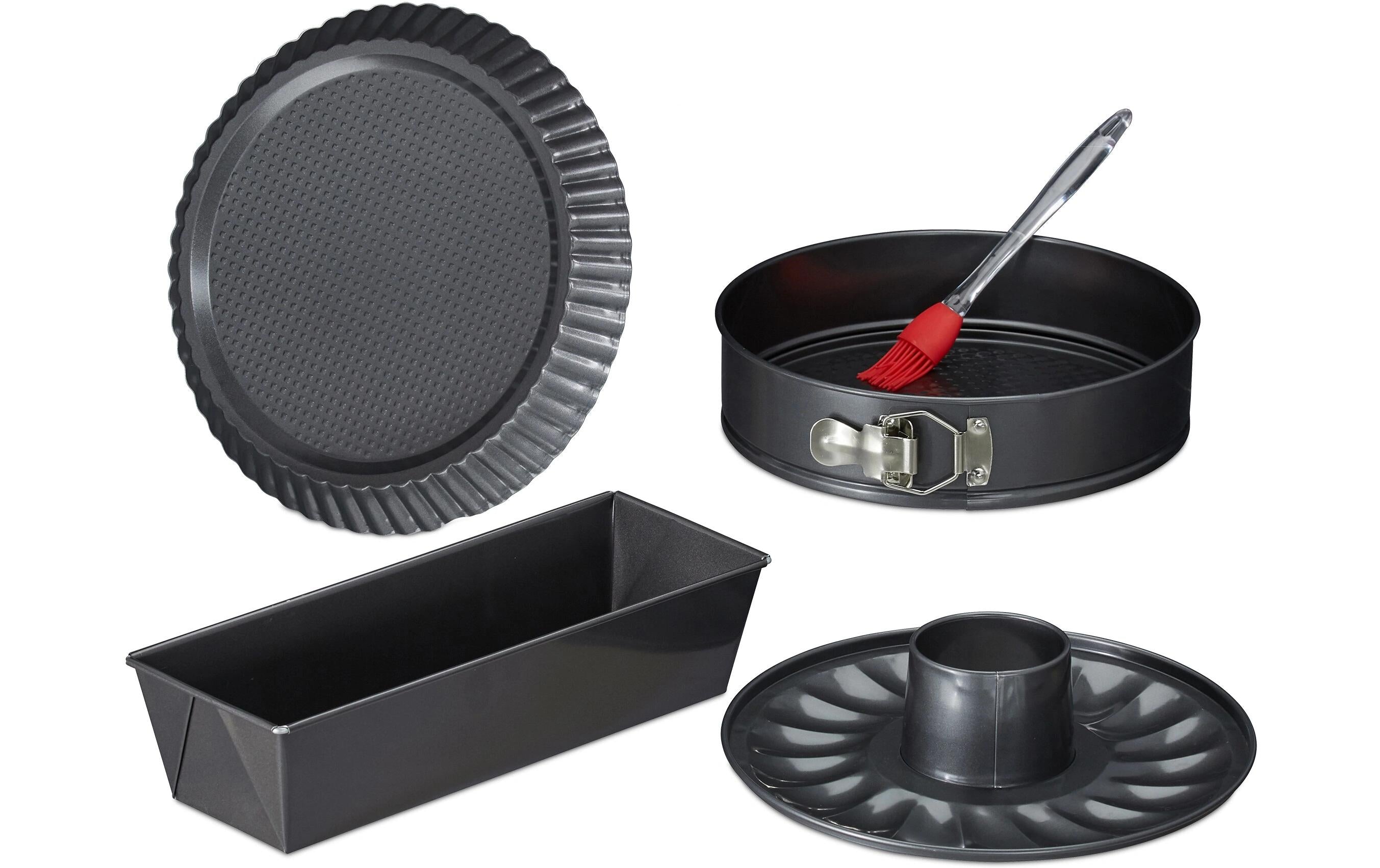 relaxdays Backset 5-teilig Stahl/Silikon