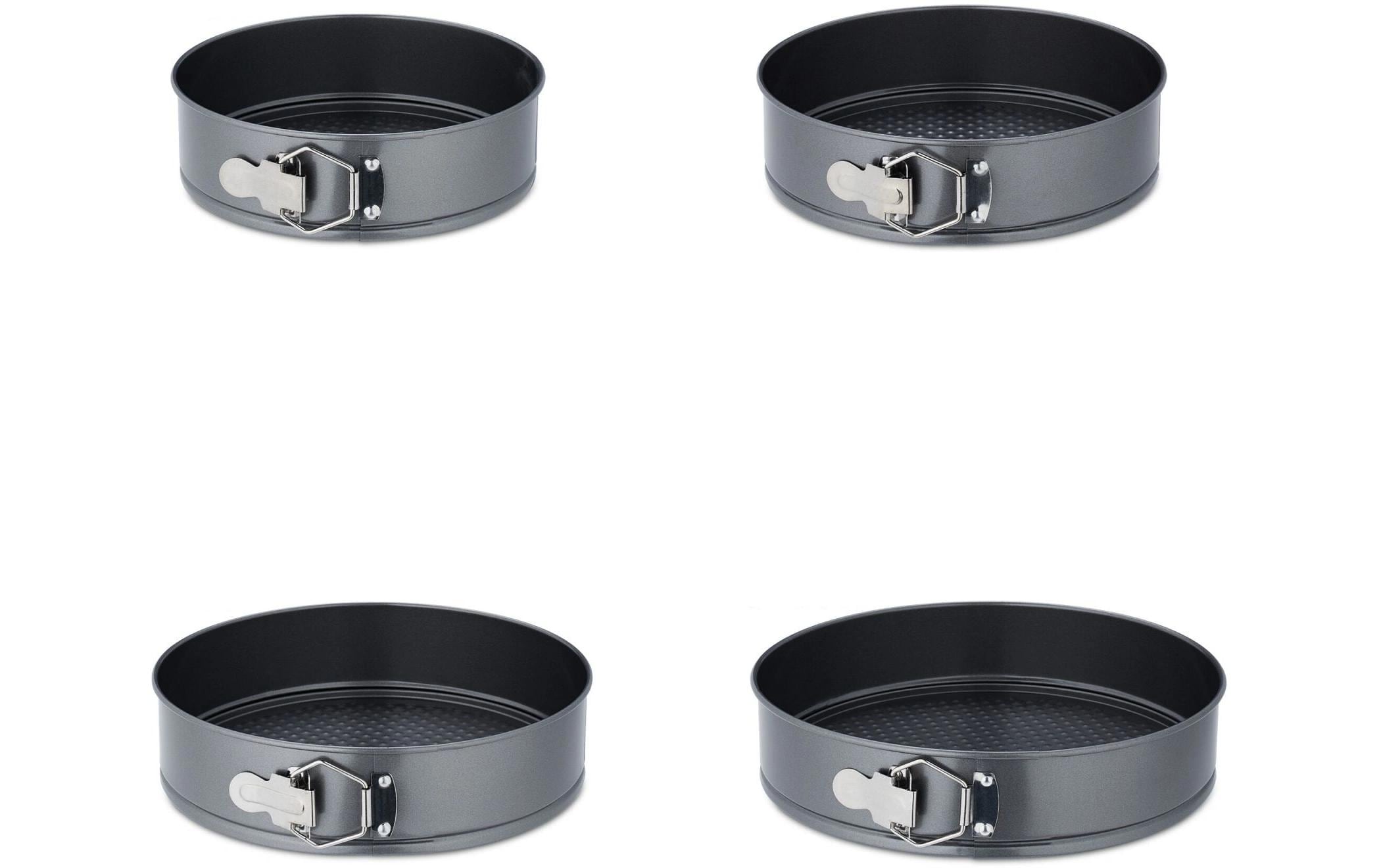 relaxdays Springformen-Set rund Set mit 4 Grössen, 18/20/22/24cm