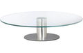 relaxdays Tortenplatte Glas/Edelstahl, 30cm