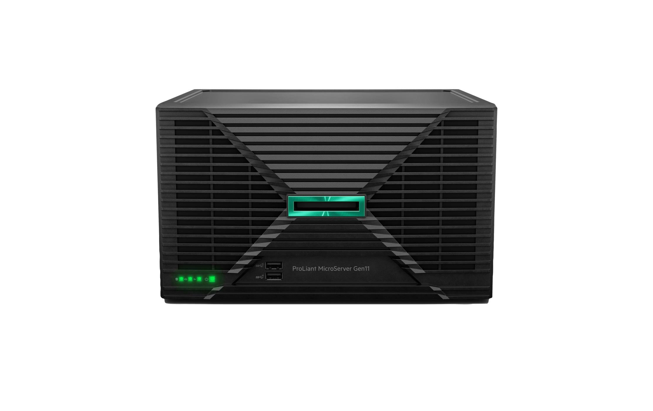 HPE MicroServer Gen11 E2434, 1x32GB 4xLFF NHP, 2x 4TB SATA 6G BC, 180W, VROC