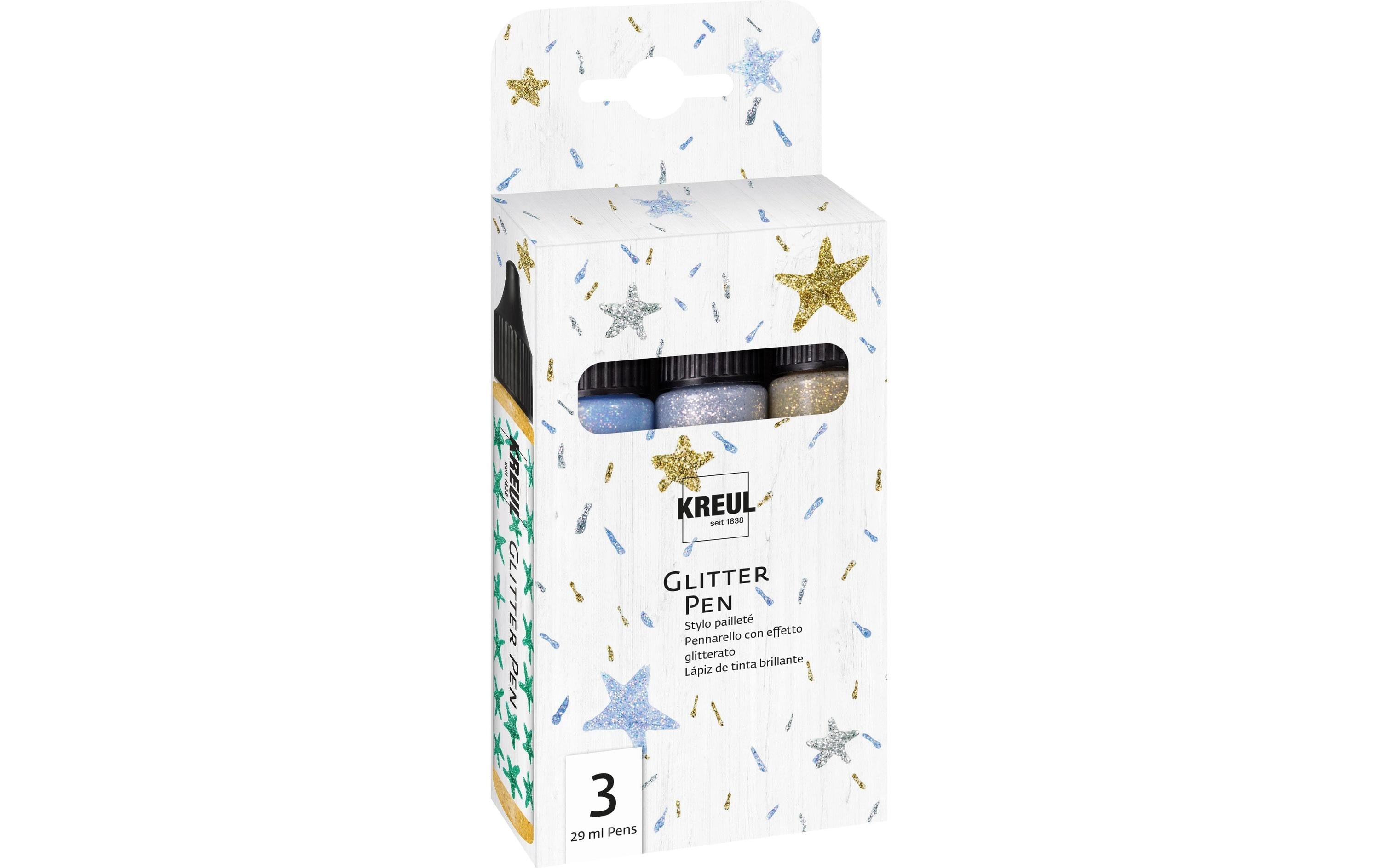 Kreul Pen Liner Set Glitter 29 ml, 3 Stück