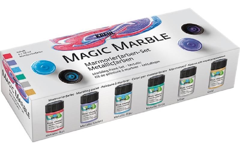 Kreul Marmorierfarben Set Metallic 20 ml, 6 Stück