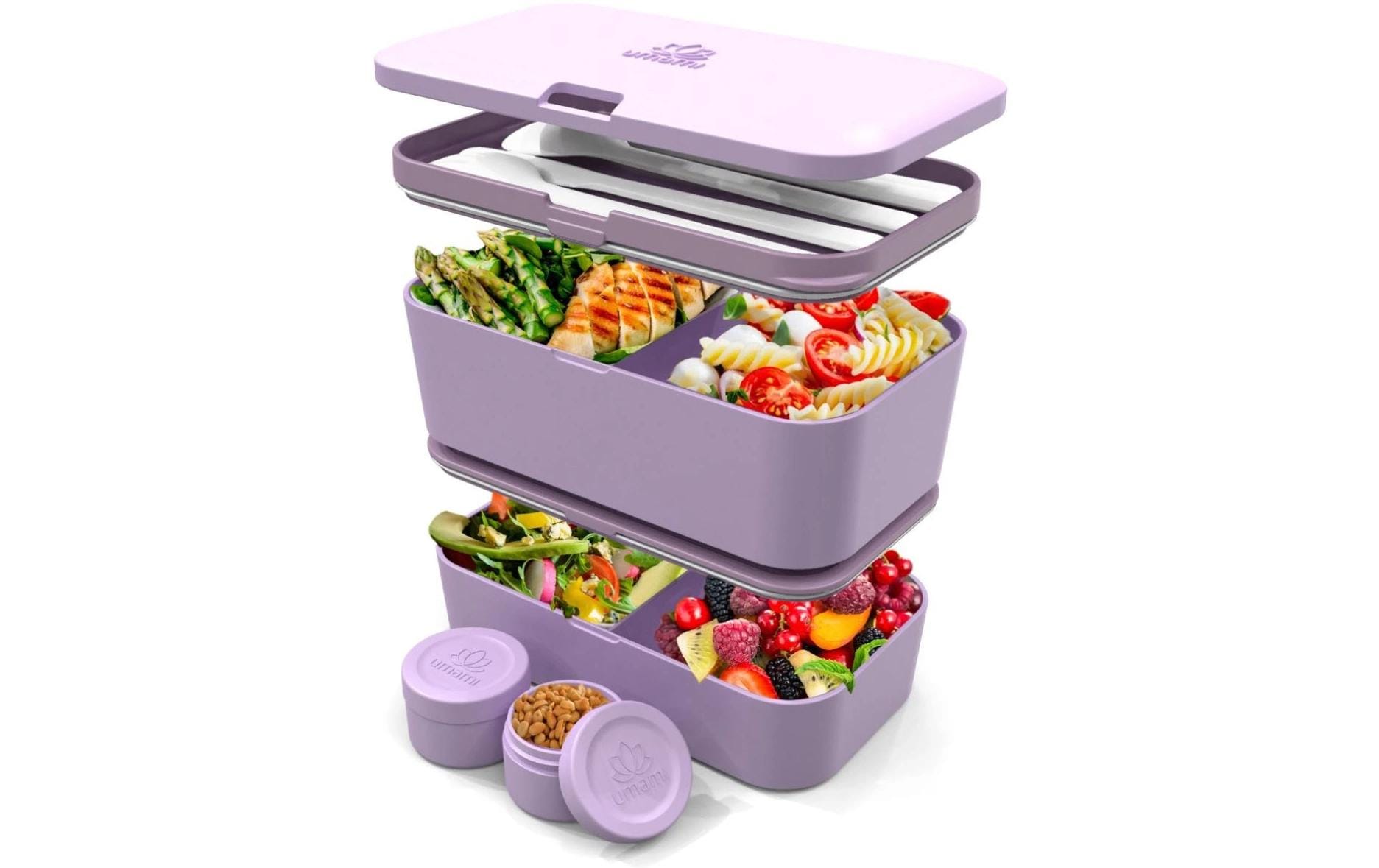 Umami Lunchbox Nestable L 18.2x11x7cm, 1.5 Liter, Lavender Purple