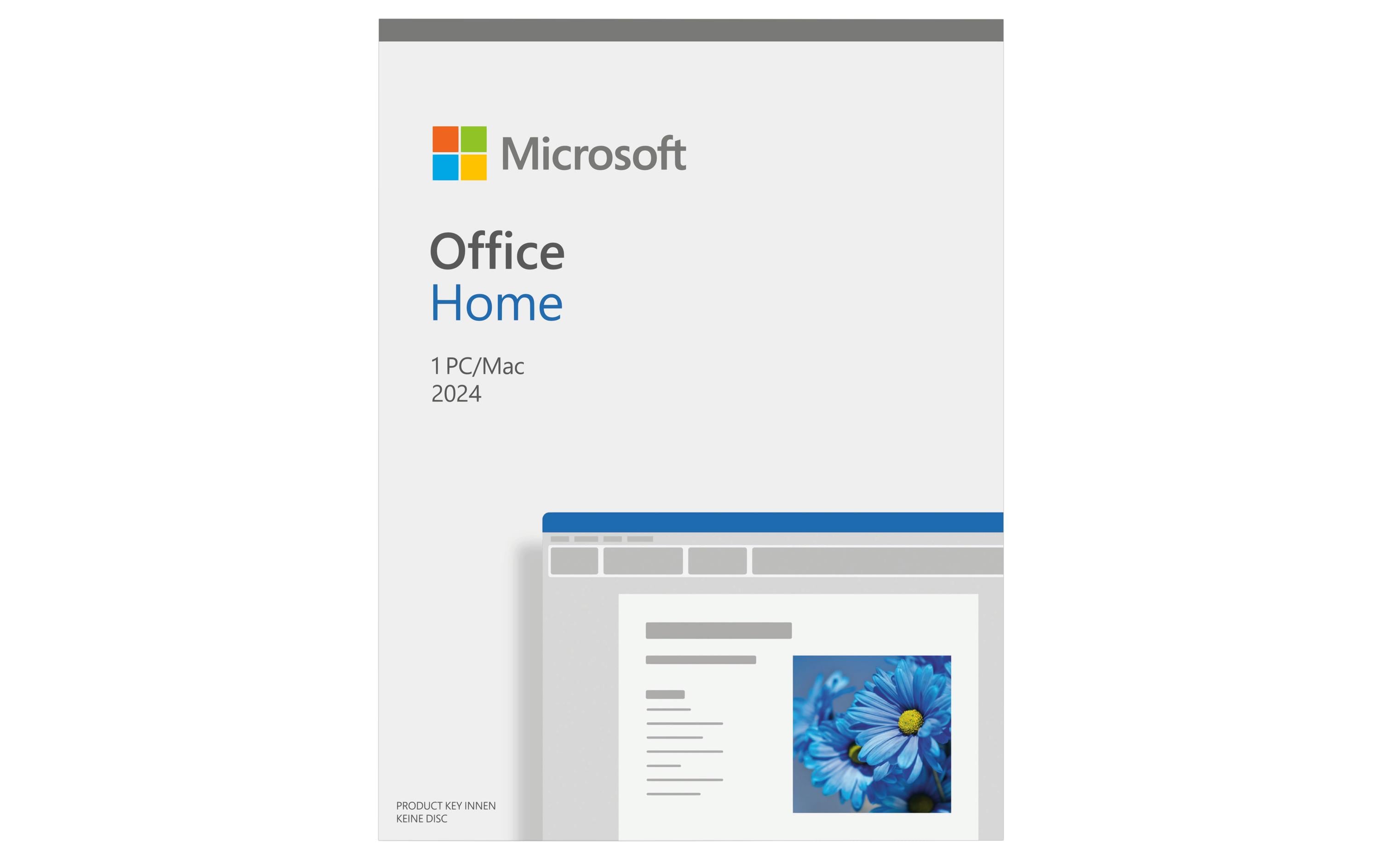 Microsoft Office 2024 Home Product Key Card, Vollversion, deutsch