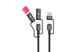 4smarts USB-C Kabelset 4in1 60W, 1m, schwarz