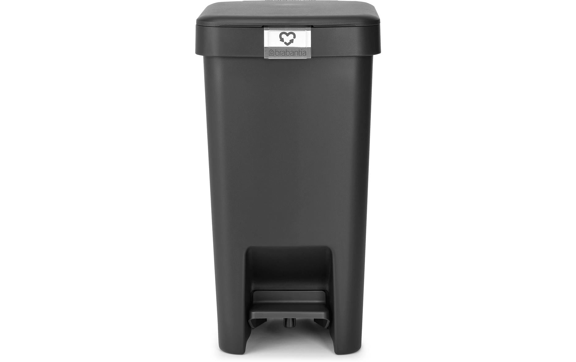 Brabantia Treteimer StepUp Recyclingeimer, 10 Liter, Dark Grey