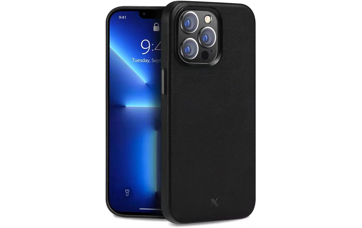 Nevox StyleShell Echt Leder, schwarz iPhone 16 Pro