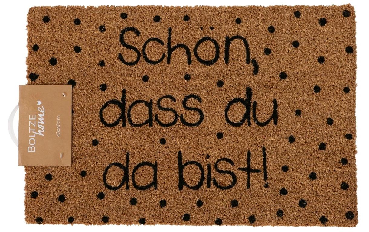 Boltze Fussmatte You PVC/Kokos, 60x40cm