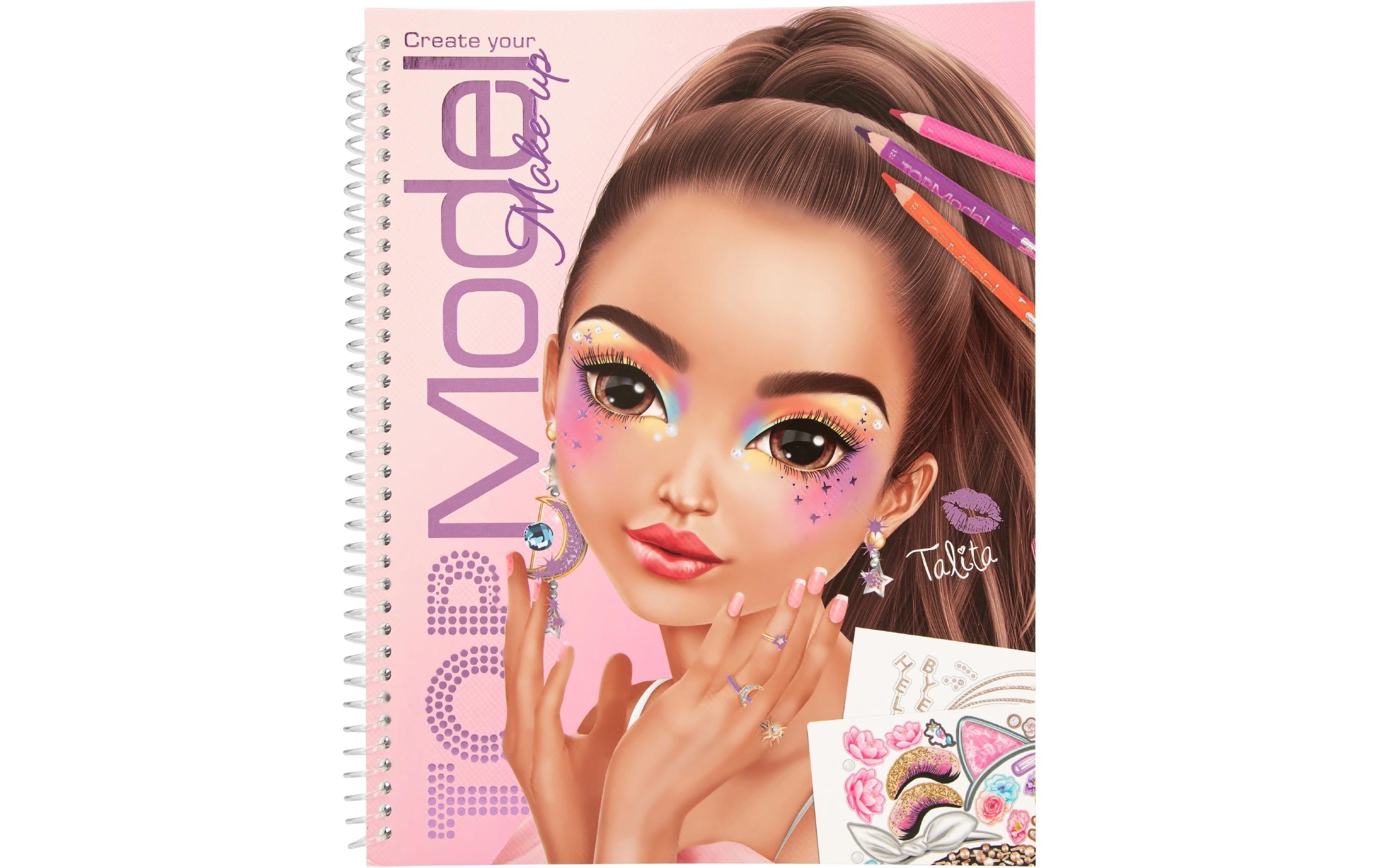 Depesche Malbuch Make up Top Model 60 Seiten, 2 Seiten Sticker