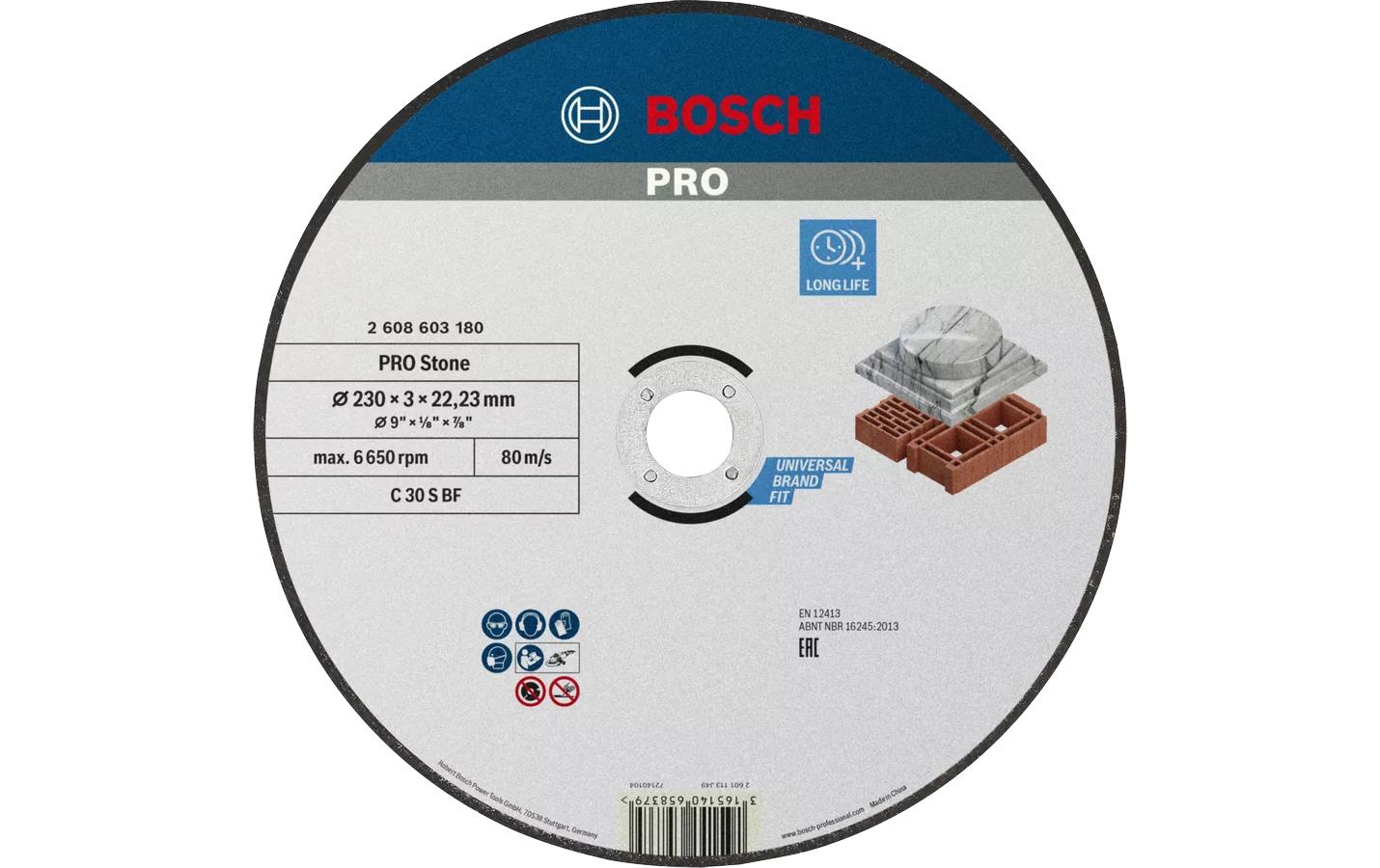 BOSCH Trennscheibe Stein  C 30 SBF 230 mm für Stein