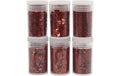 Creativ Company Glitter- und Pailetten-Sor. Bio rot, 6 x 5 g