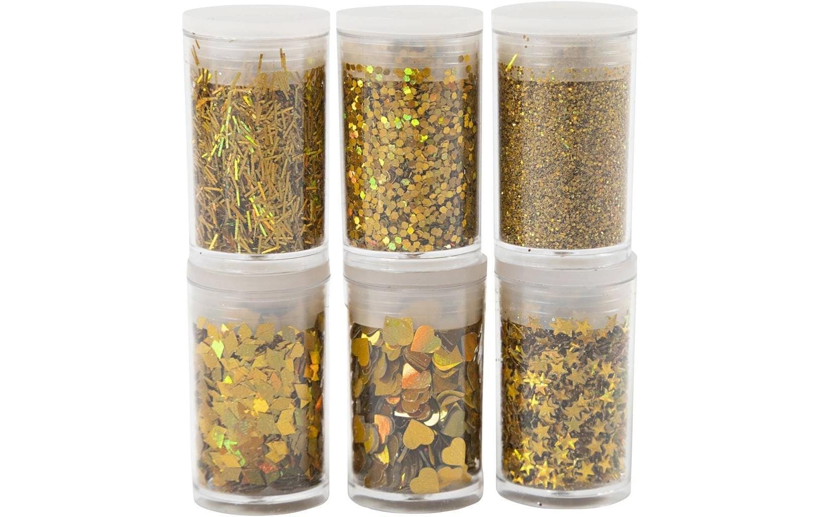Creativ Company Glitter- und Pailetten-Sor. Bio, gold, 6 x 5 g