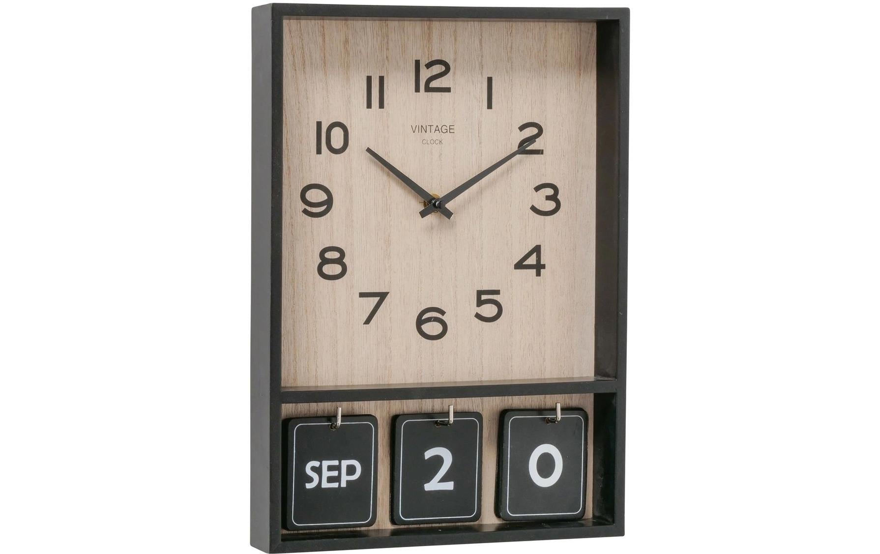 Boltze Wanduhr Office Analog, exkl. 1xAA Batterie, MDF