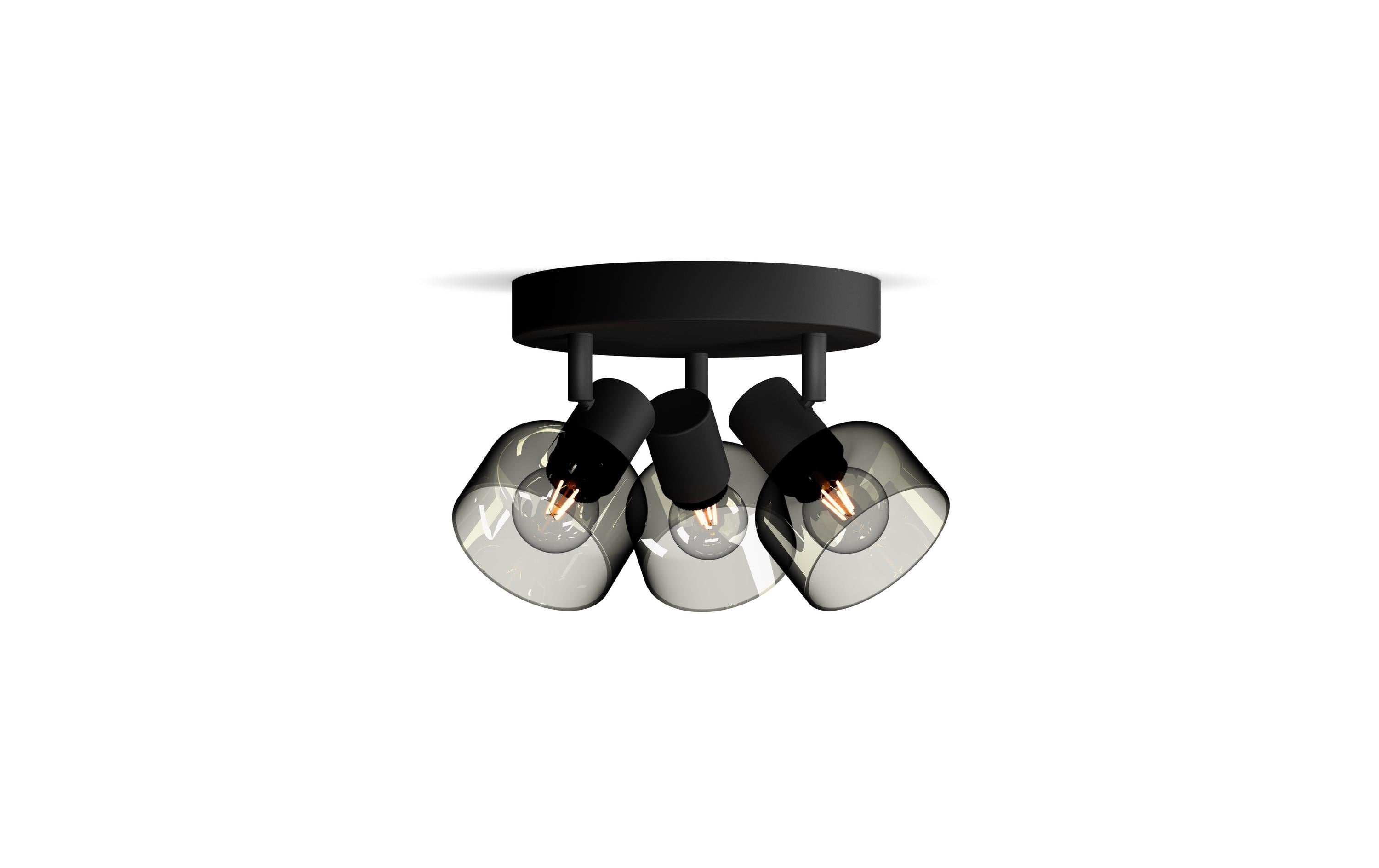 Philips 3er Spot  Sleet 25W E14, rund, sz, ohne Leuchtmittel