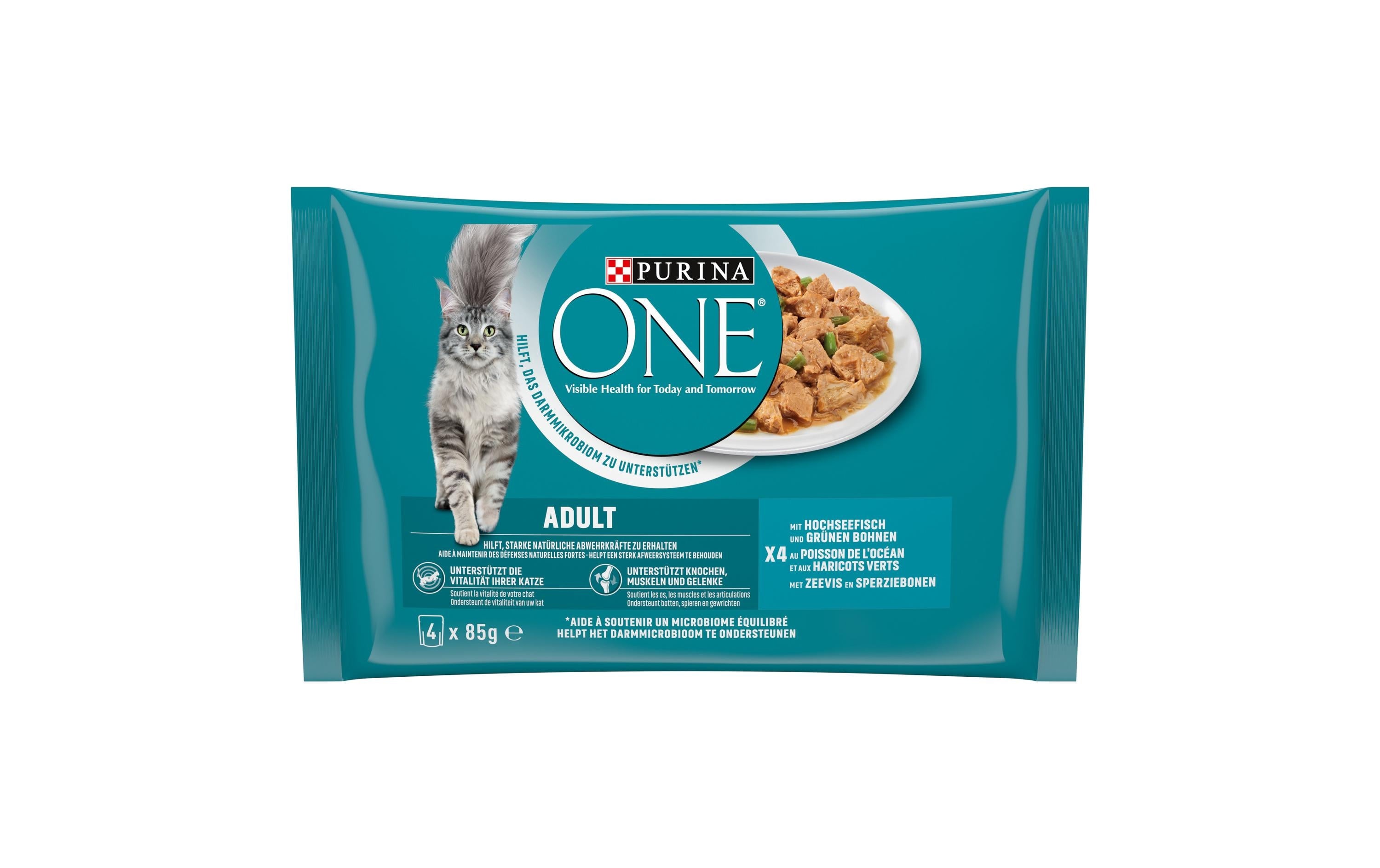 Purina One Nassfutter Adult Ozeanfisch 4x85g