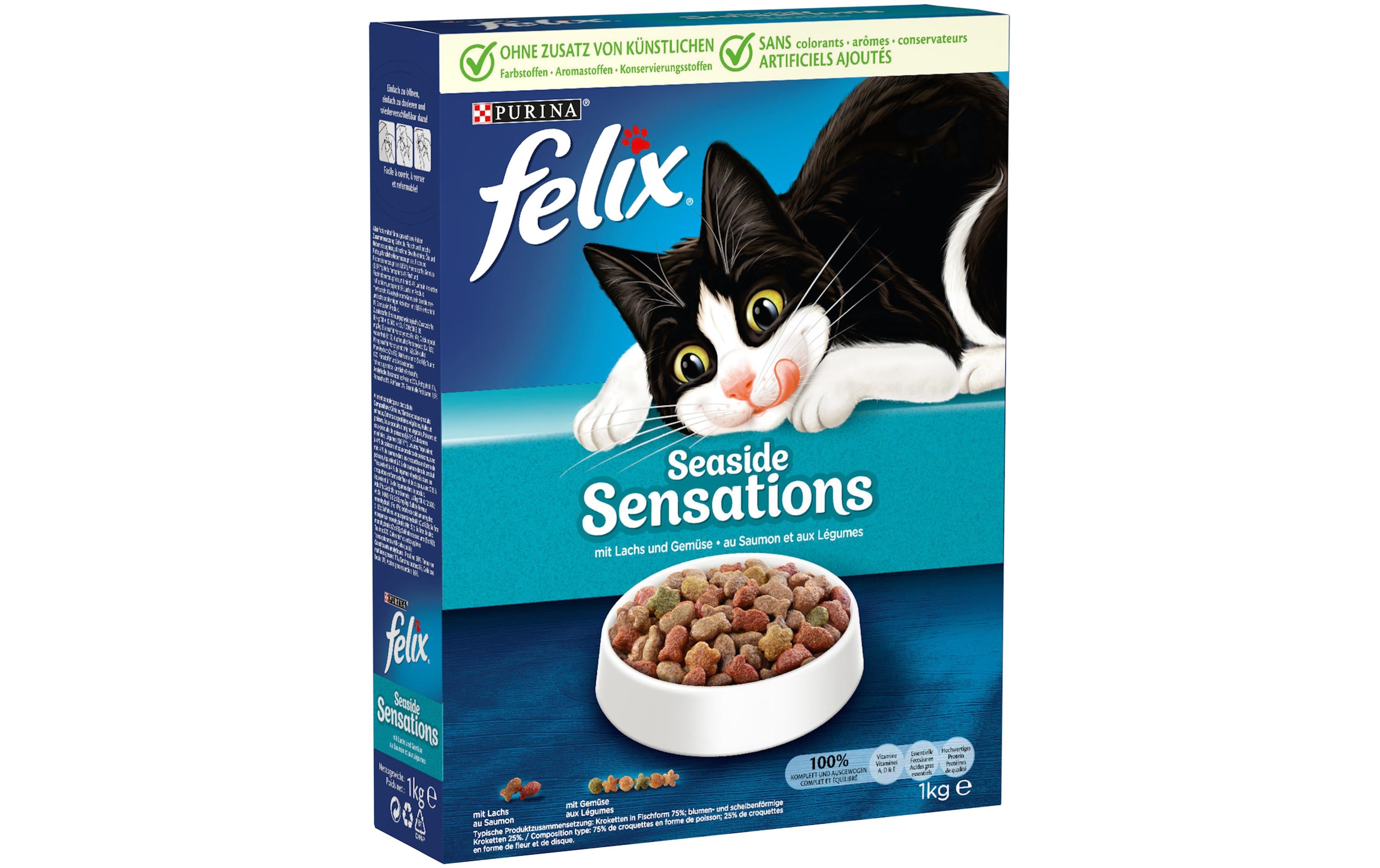 Felix Trockenfutter Sensations mit Fisch 1kg