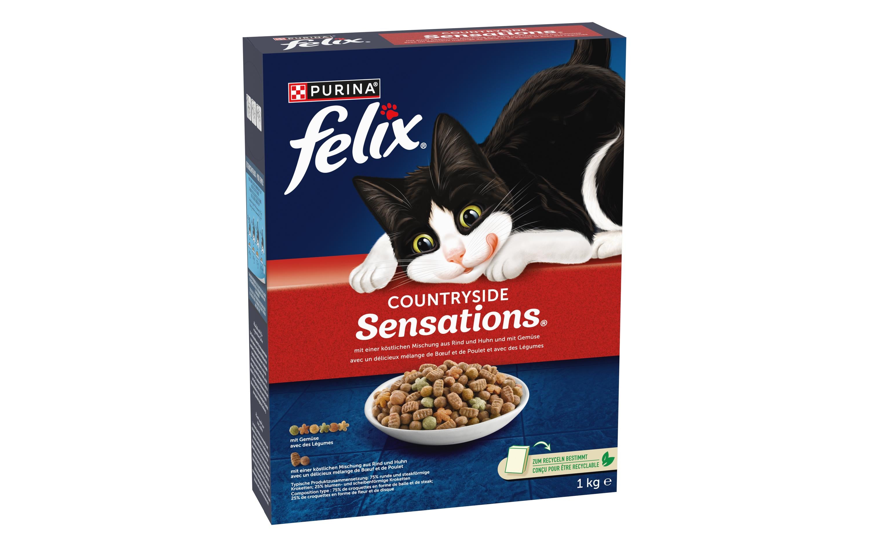 Felix Trockenfutter Sensations mit Fleisch 1kg