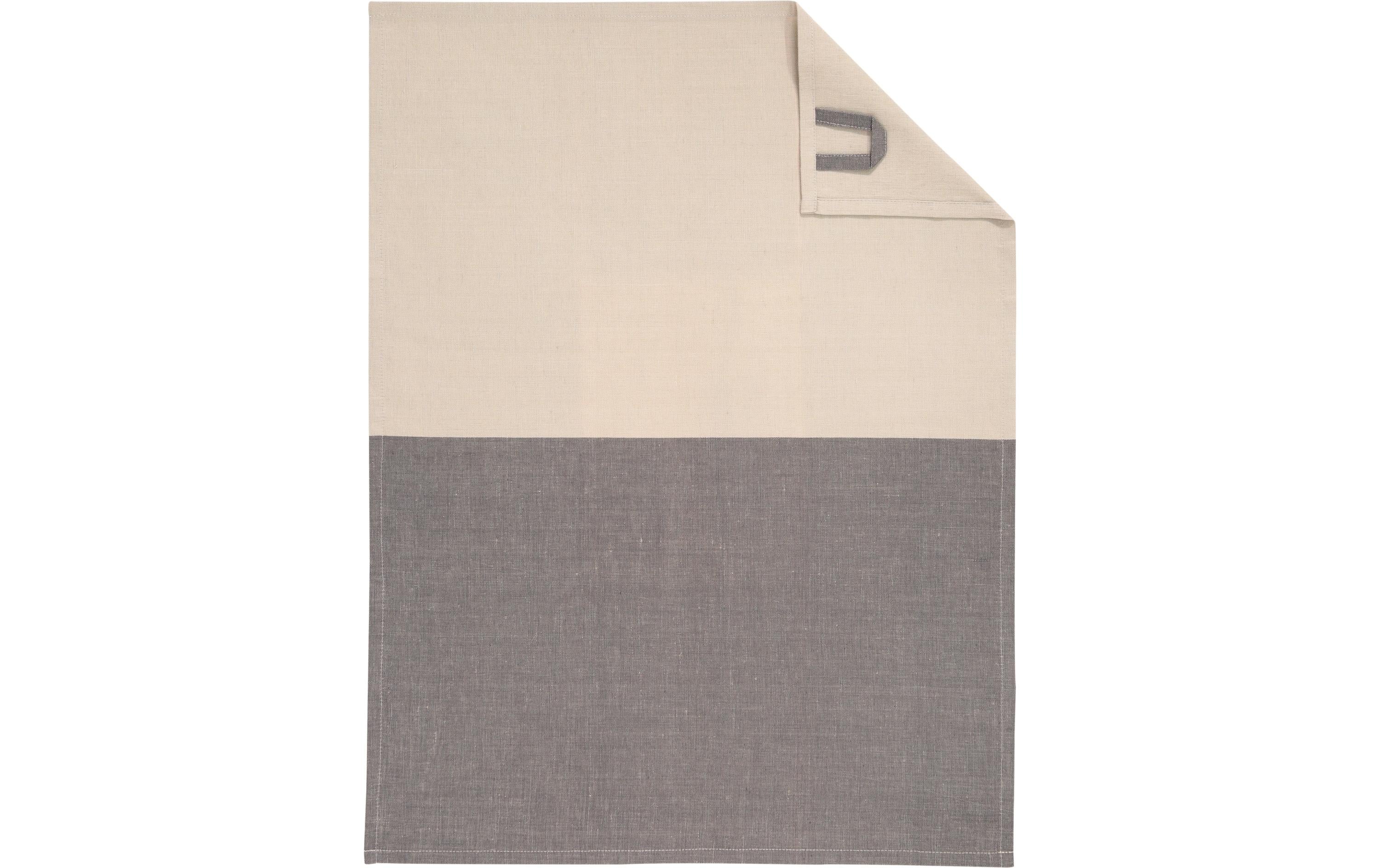 Cawö Geschirrtuch Cuisine Duo 50x70cm, Basalt/Leinen