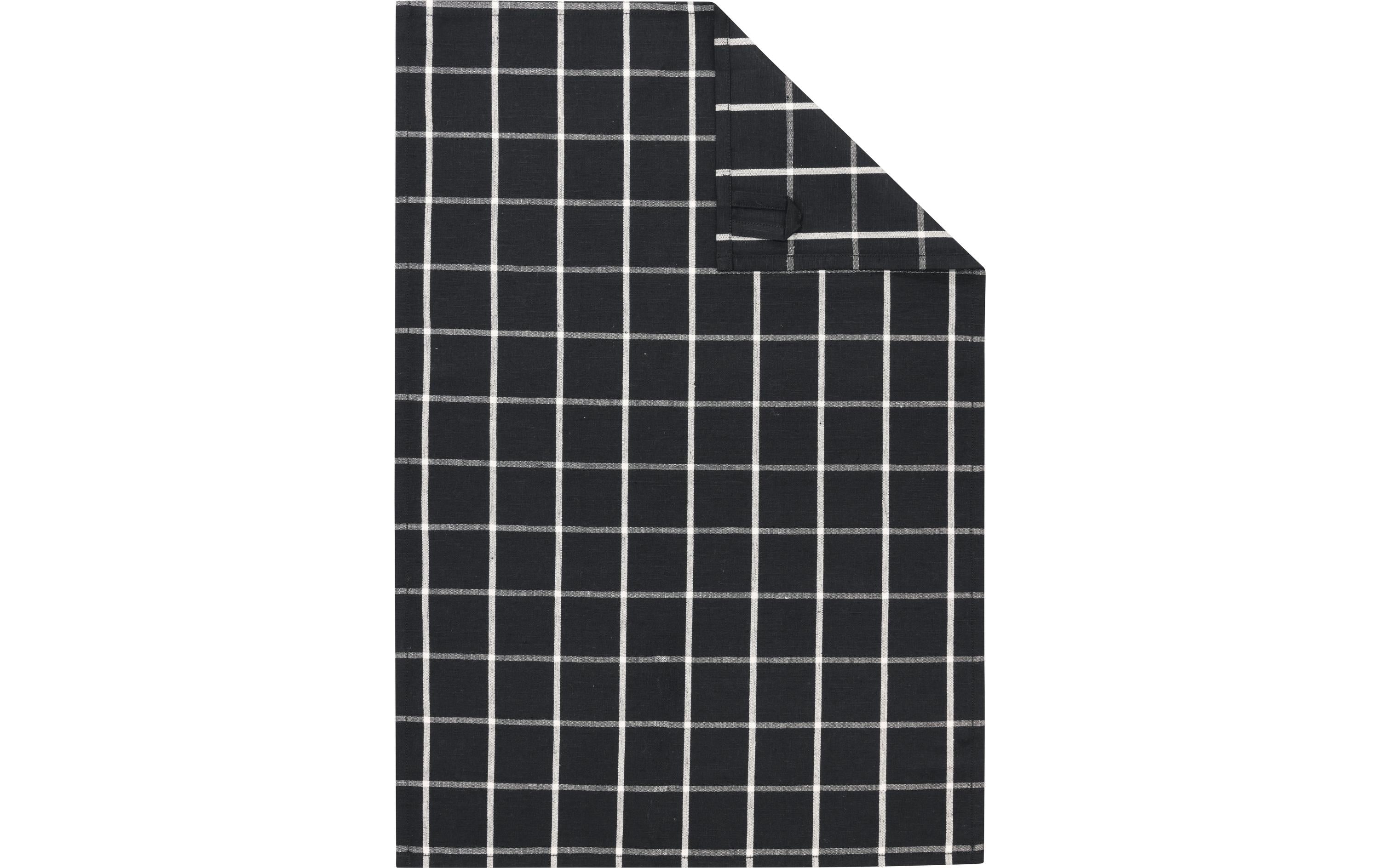 Cawö Geschirrtuch Zoom Caro 50x70cm, Schwarz/Weiss