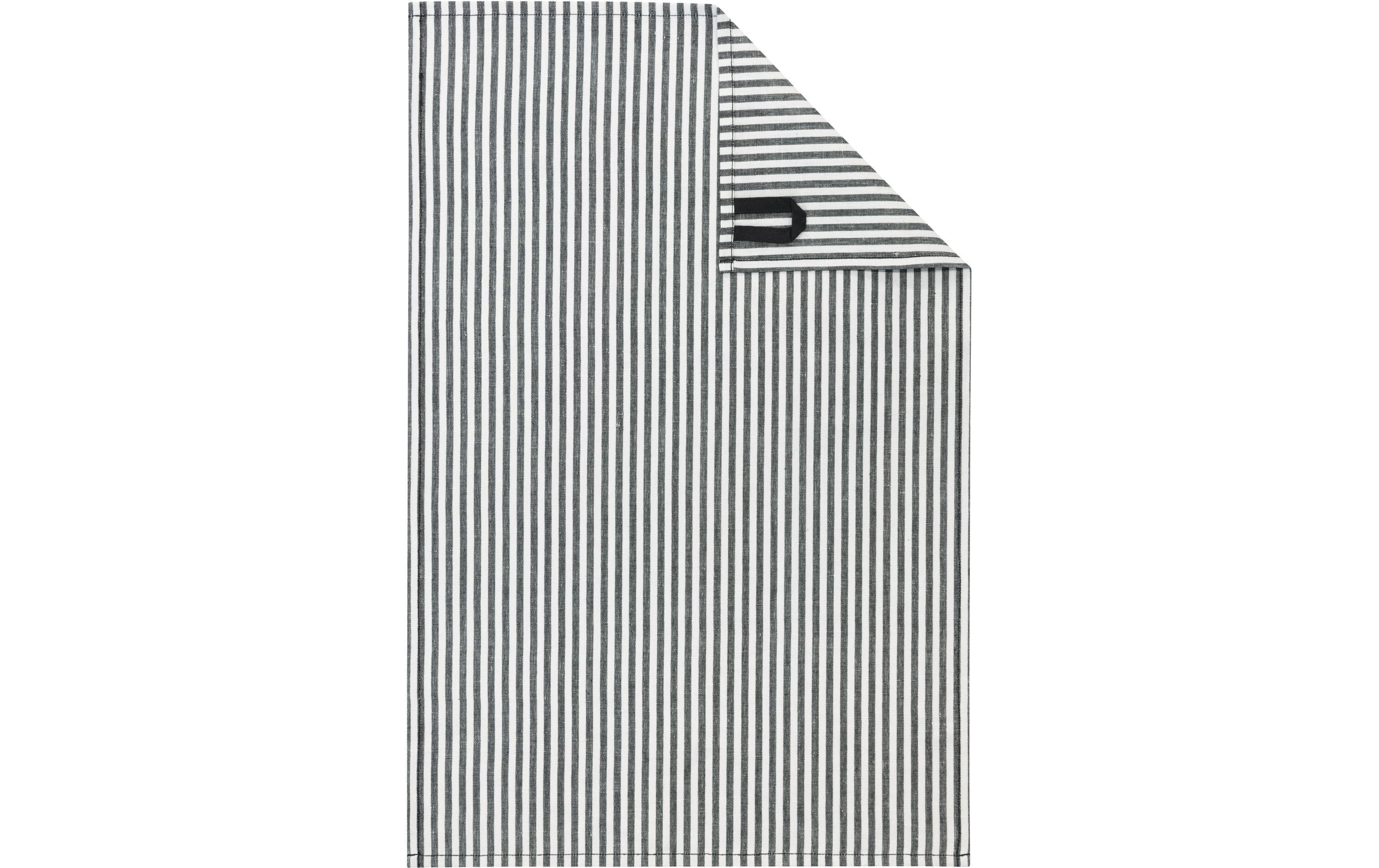 Cawö Geschirrtuch Zoom Streifen 50x70cm, Schwarz/Weiss