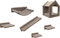Kerbl Kletterwand Monte Baldo für Katzen 6-teilig, grau