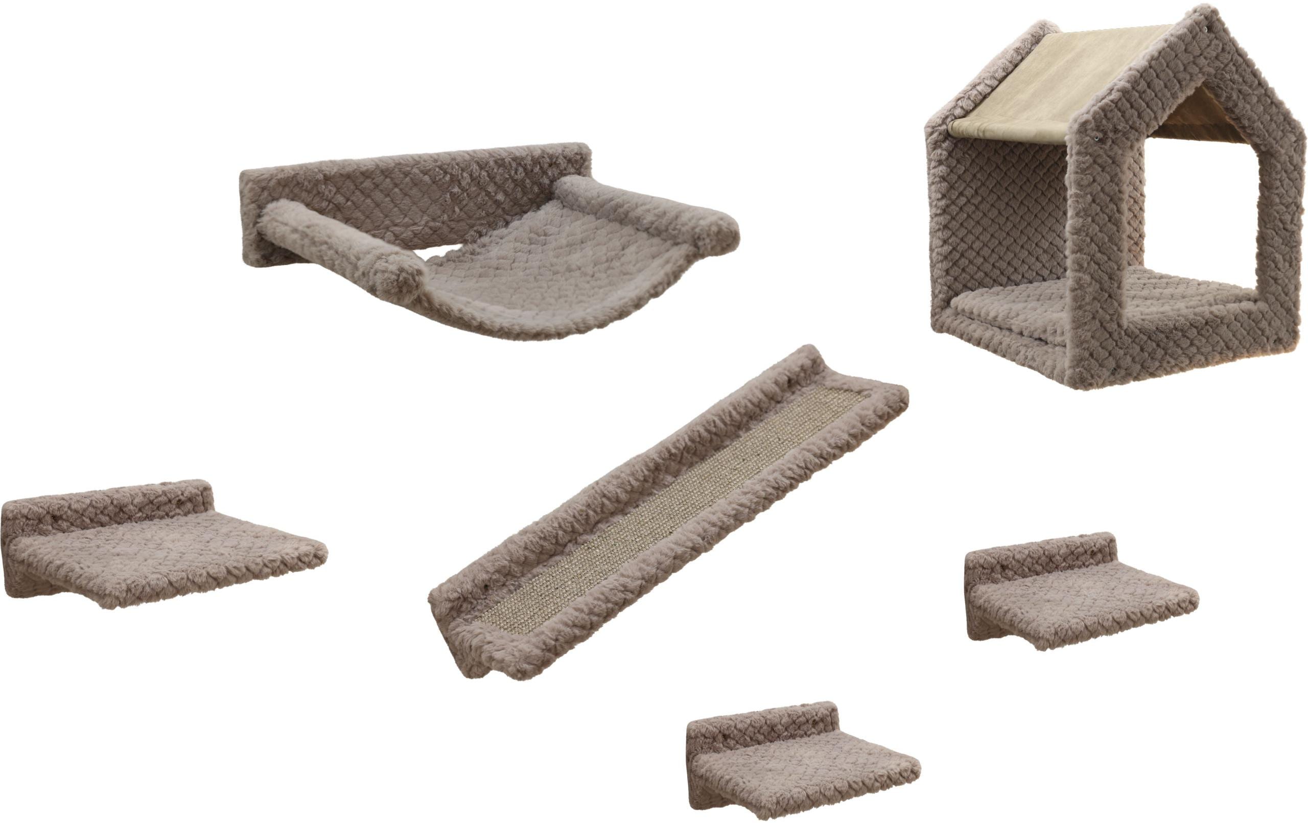 Kerbl Kletterwand Monte Baldo für Katzen 6-teilig, grau