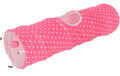 Kerbl Katzentunnel Puntino 100cm, Ø 25cm pink/ weiss