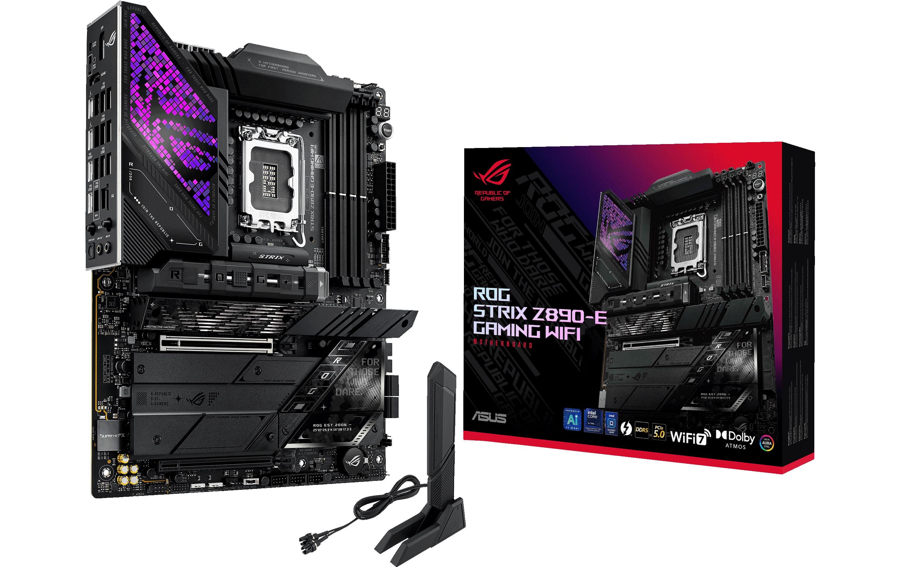 ASUS ROG STRIX Z890-E GAMING WIFI, LGA1851 ATX, Intel Z890, 4x DDR5, PCI-E 5.0