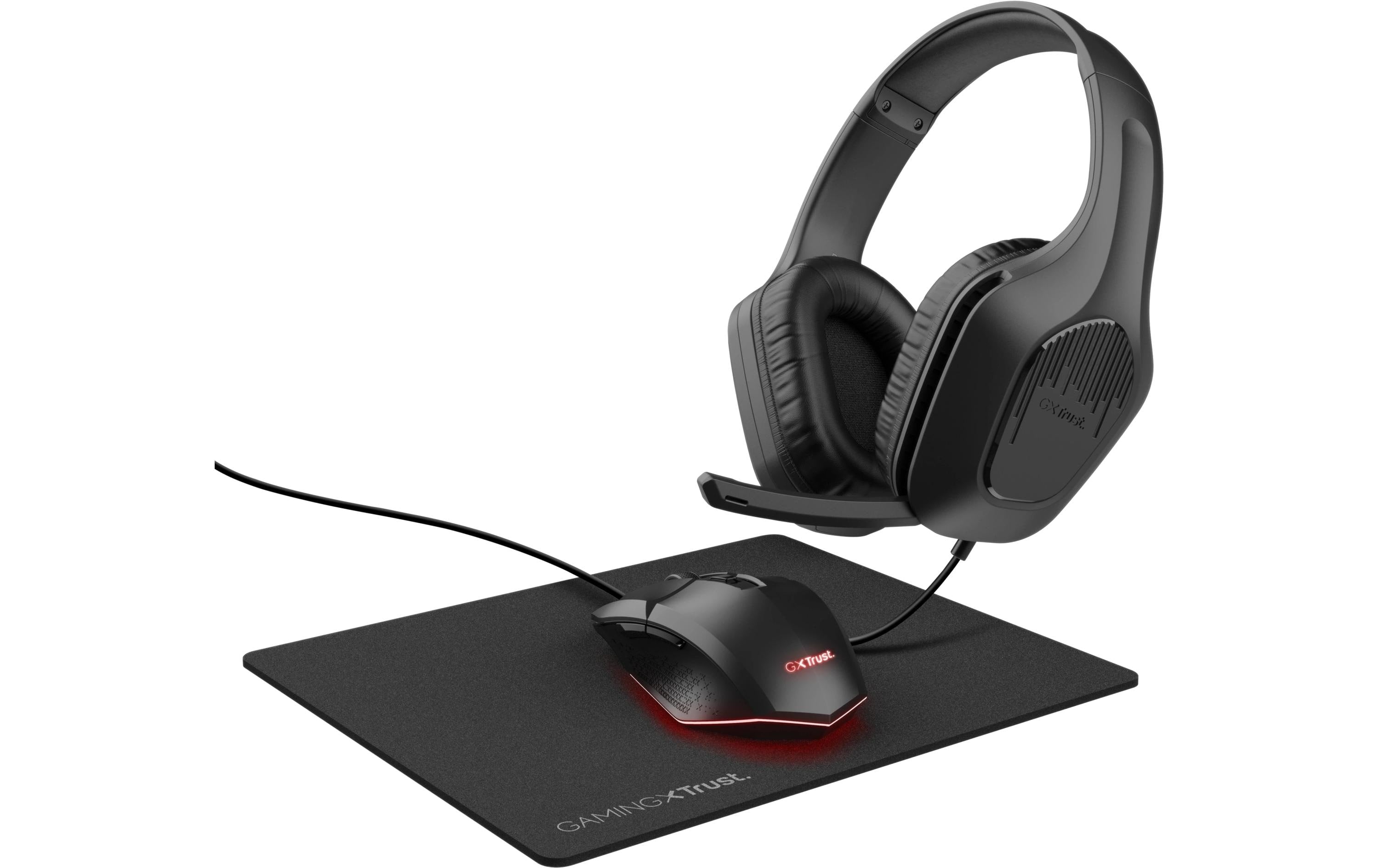 Trust GXT790 Gaming Paket 3-in1 Headset-Maus-Mauspad schwarz