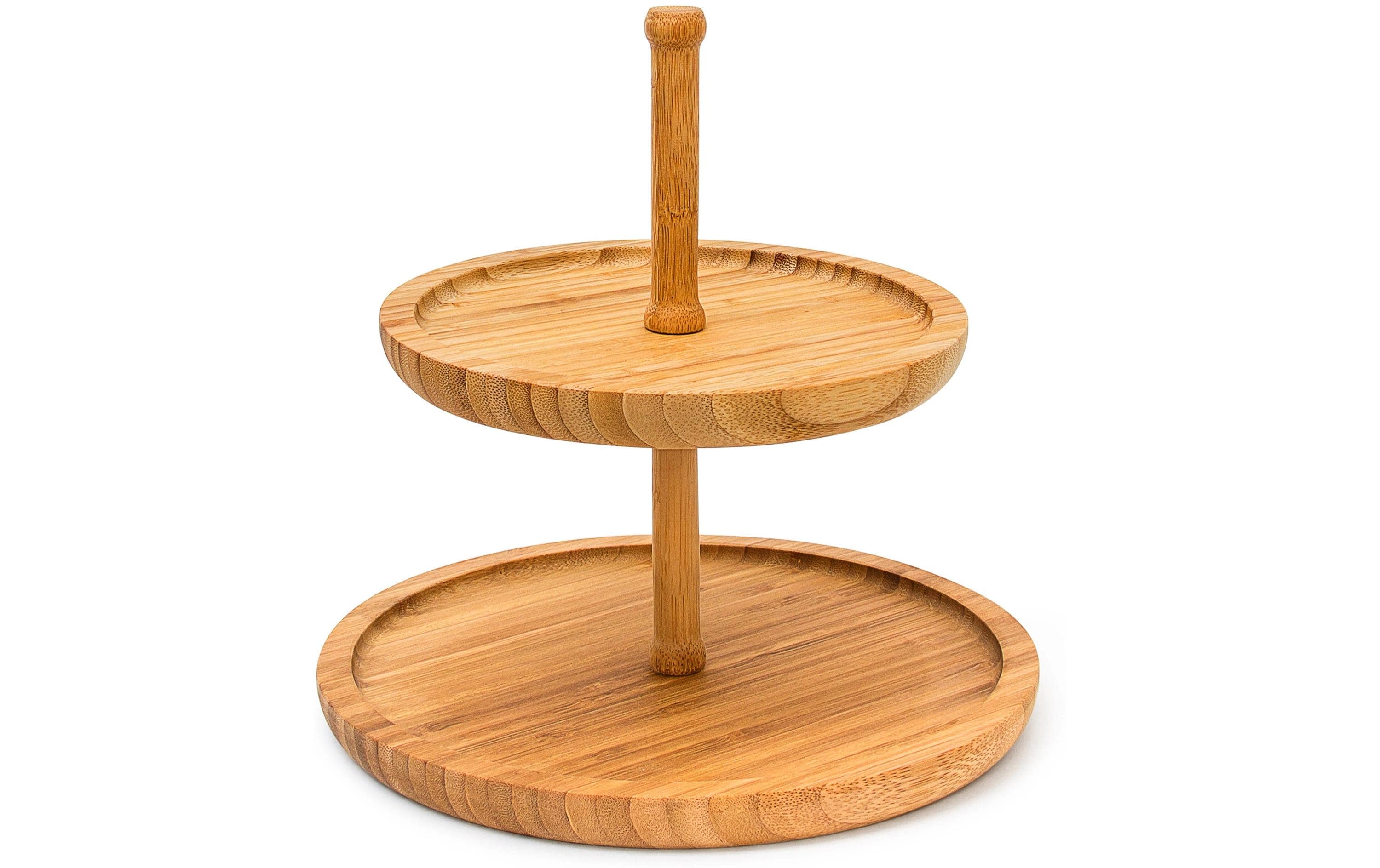 relaxdays Etagere 2-Stufen Bambus, China