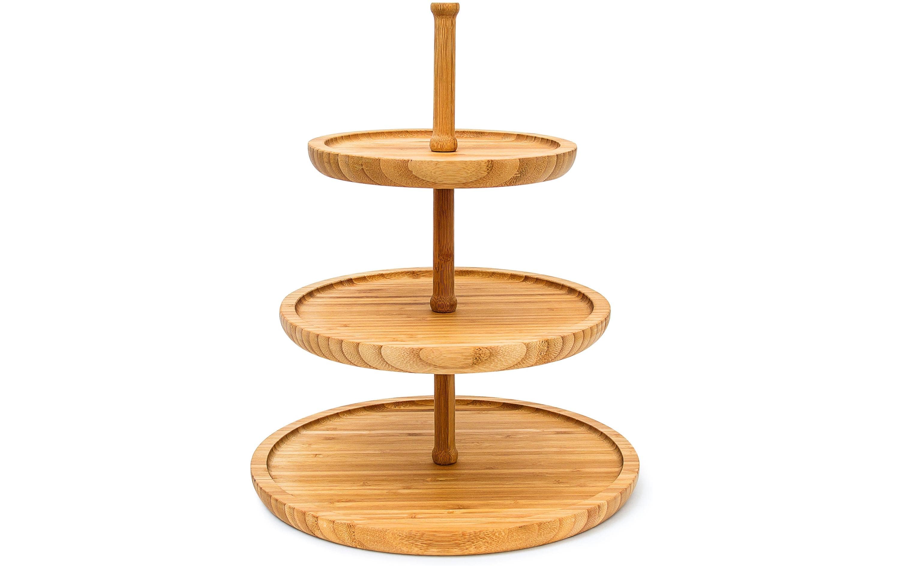 relaxdays Etagere 3-Stufen Bambus, China