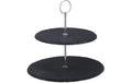 relaxdays Etagere 2-Stufen Schiefer