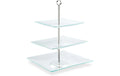 relaxdays Etagere 3-Stufen Eckig Glas