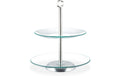 relaxdays Etagere 2-Stufen rund Glas