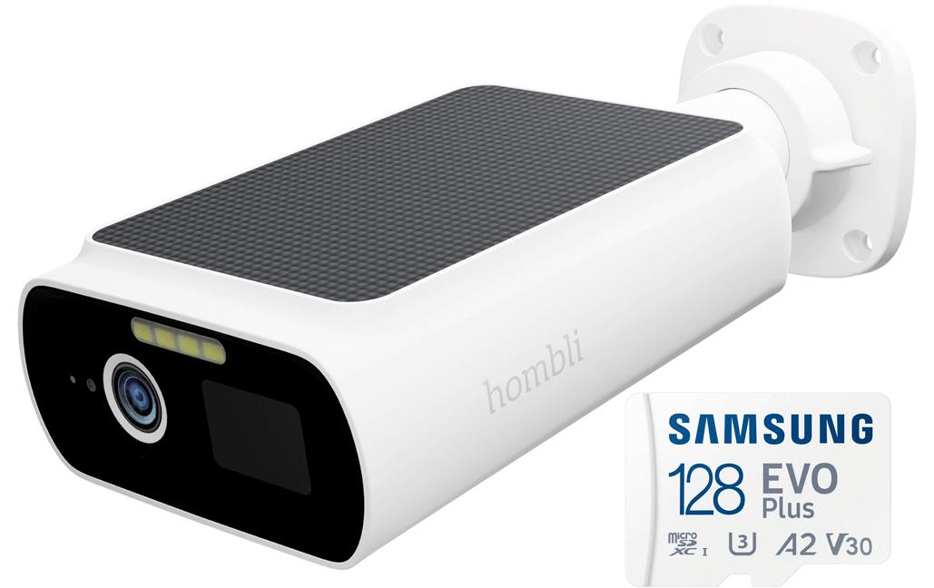 Hombli Smart Solar Cam solar, 2K, inkl. 128GB Samsung micro SD