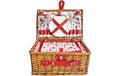 Dameco Picknickkorb für 2 Personen Weide, Stoff, 28x40x19 cm
