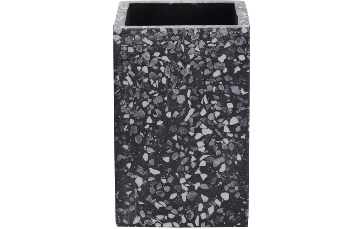 Diaqua Zahnputzbecher Venice Polyresin, 7.4x7.4x11.3cm, Anthrazit