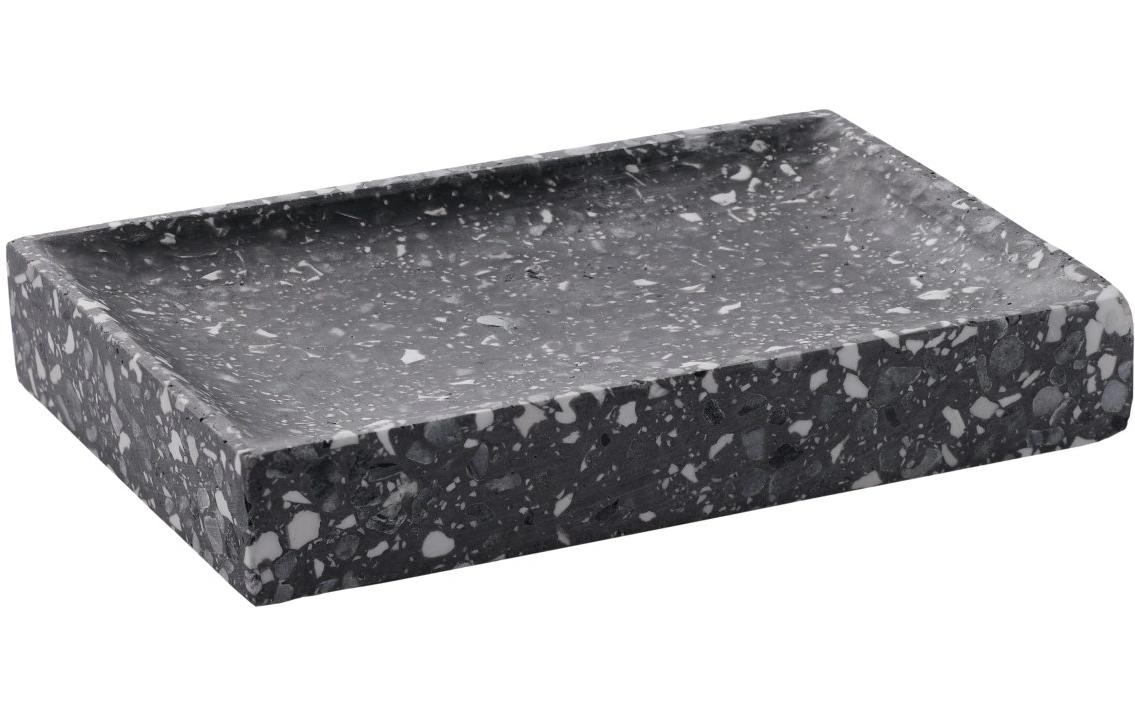 Diaqua Seifenschale Venice Polyresin, 12x8x2cm, Anthrazit