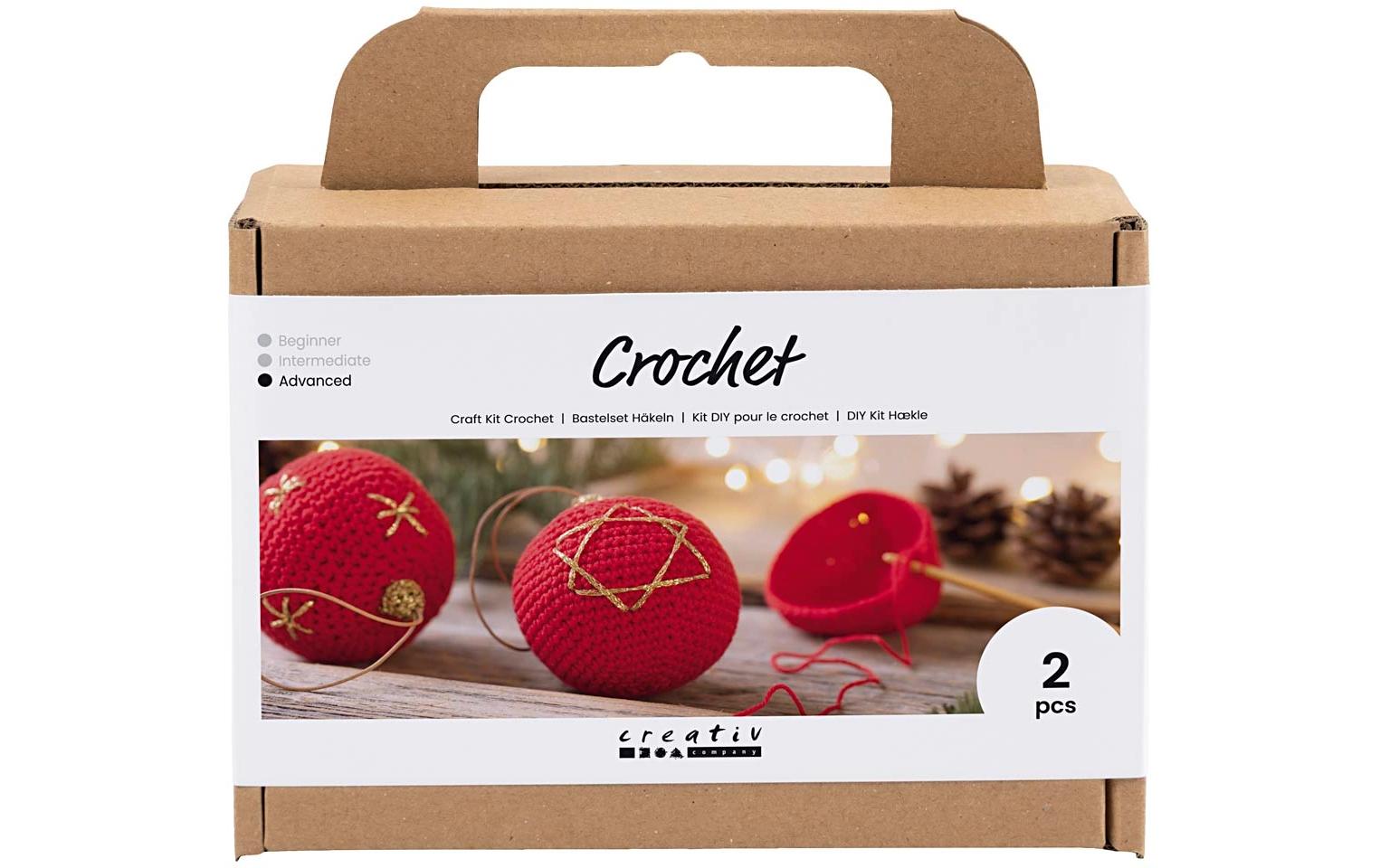 Creativ Company Bastelset Weihnachtskugeln, Häkeln