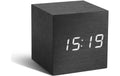 GINGKO Wecker Cube Black, LED Display weiss