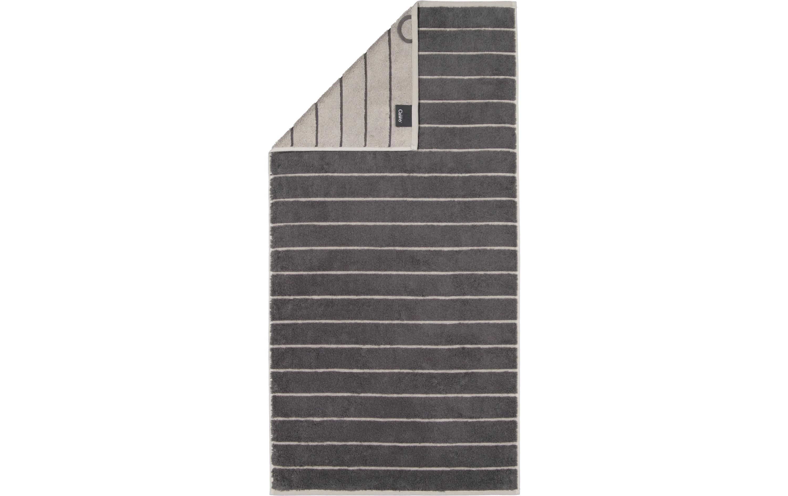 Cawö Handtuch Balance Doubleface 100% Baumwolle, 50x100cm, Anthrazit