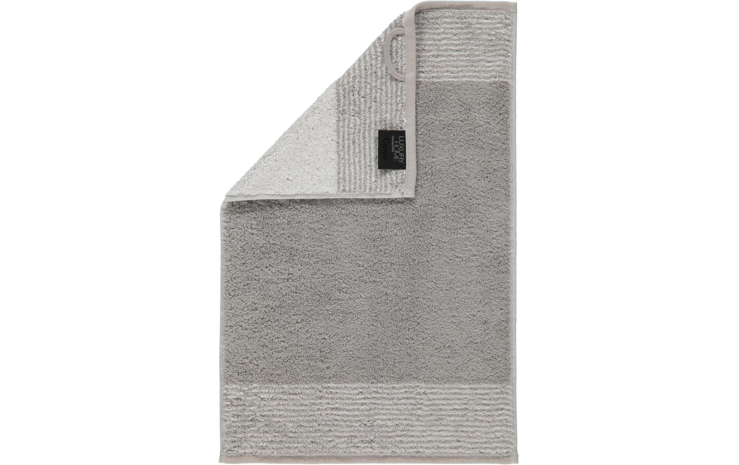 Cawö Gästetuch Two Tone 100% Baumwolle, 30x50cm, Platin